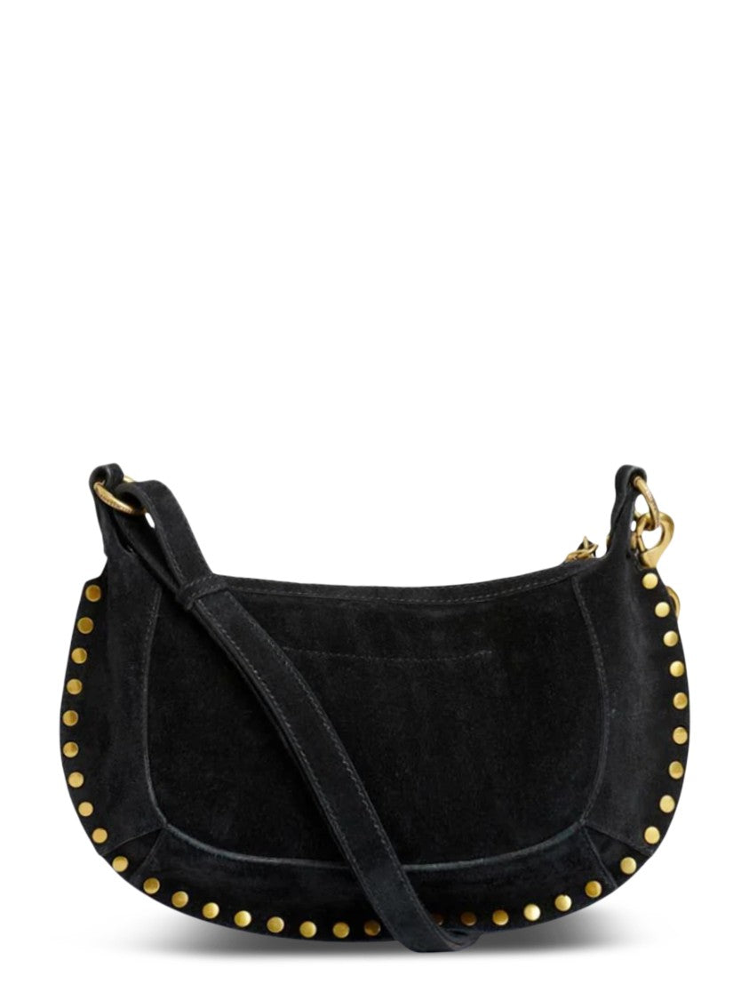 Isabel Marant Oskan Moon-Gz Crescent Studded Suede Bag