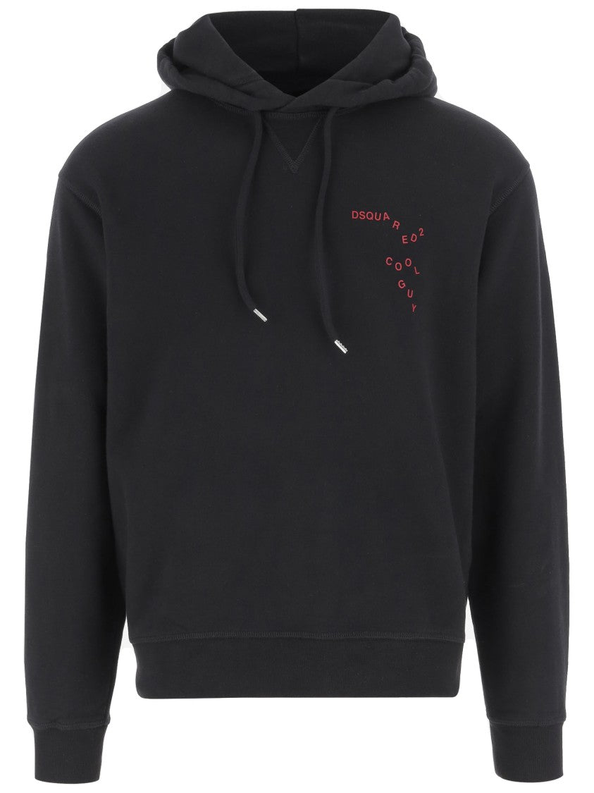 Dsquared2 Drawstring Hood Cotton Sweatshirt