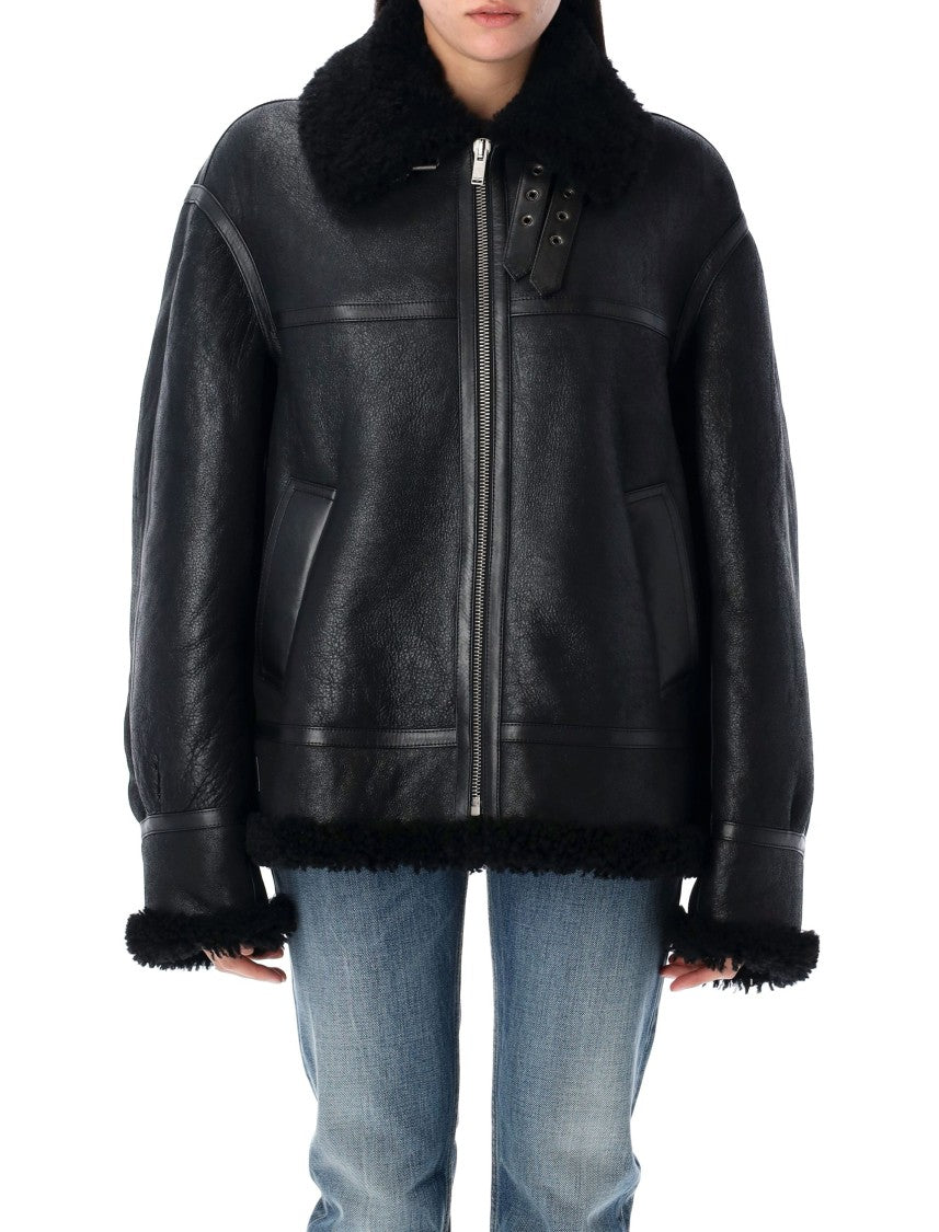 Saint Laurent Aviator Leather Jacket