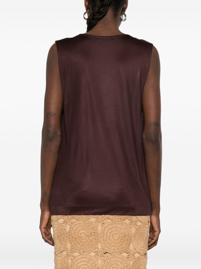 Dries Van Noten Rich Purple Sleeveless Top