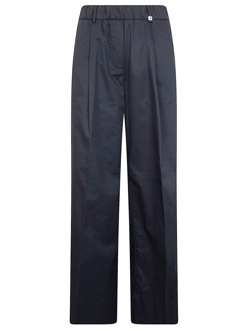 Myths Straight-Leg Black Trousers With Relaxed Fit And Elastic Waistband