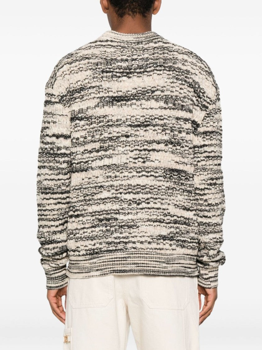 Axel Arigato Textured Knit Crew Neck Sweater With Long Sleeves