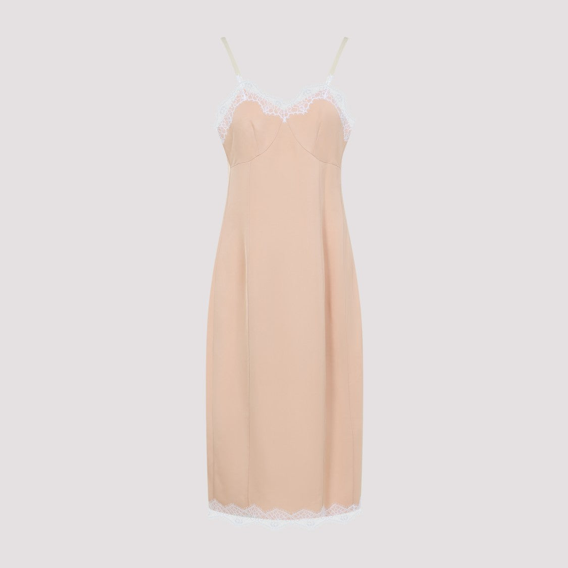 Carven Lingerie Beige Viscose Midi Dress
