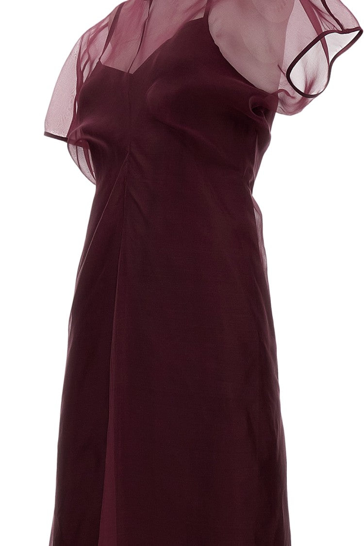 Federica Tosi Organza Silk Midi Dress With Slip Lining