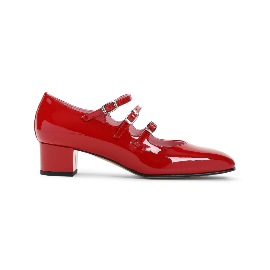 Carel Paris "Kina" Red Leather Pumps