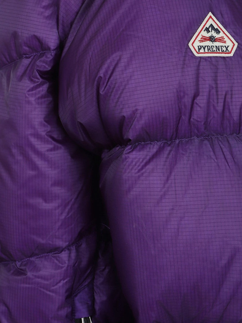 Pyrenex Padded Purple Down Jacket With Quilted Design