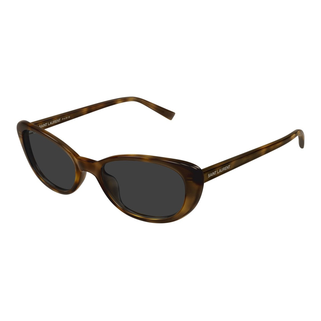 Saint Laurent Glossy Tortoiseshell Cat-Eye Sunglasses With Slender Arms