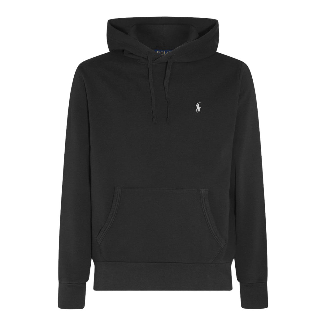 Polo Ralph Lauren Minimalist Black Hoodie With Kangaroo Pocket