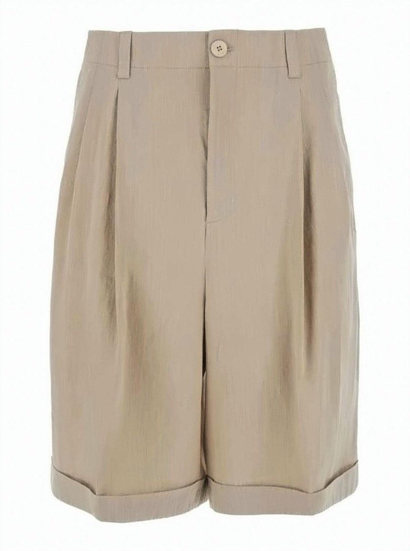 Jacquemus Tailored High-Waist Bermuda Shorts With Pleated Front