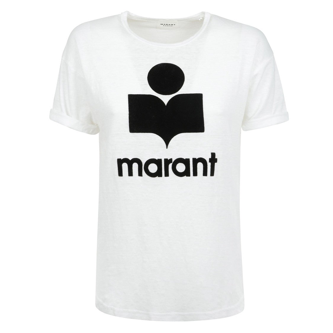 Isabel Marant Étoile Linen Logo Short-Sleeve T-Shirt
