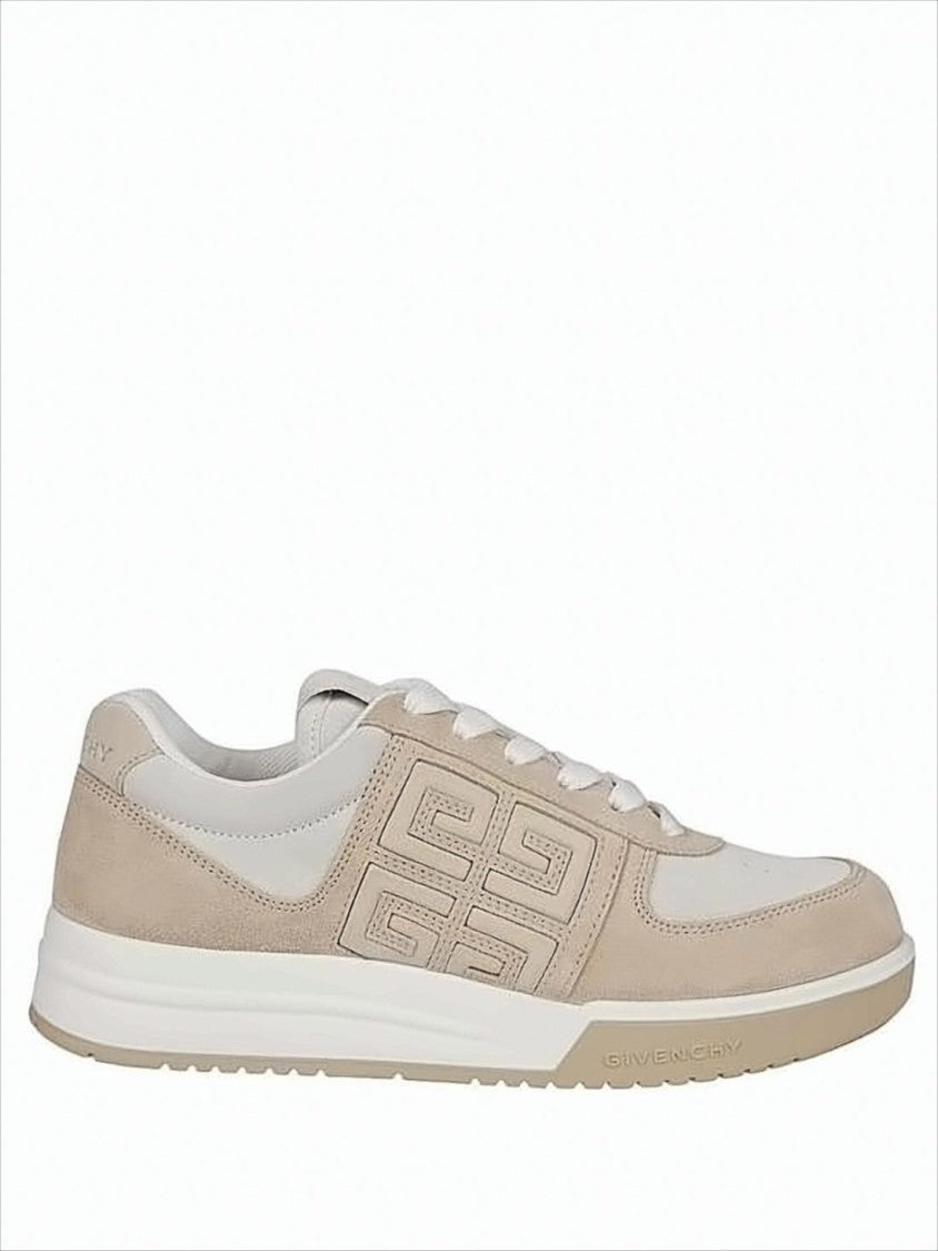 Givenchy Low-Top Sneakers With Geometric Logo And Leather Panels
