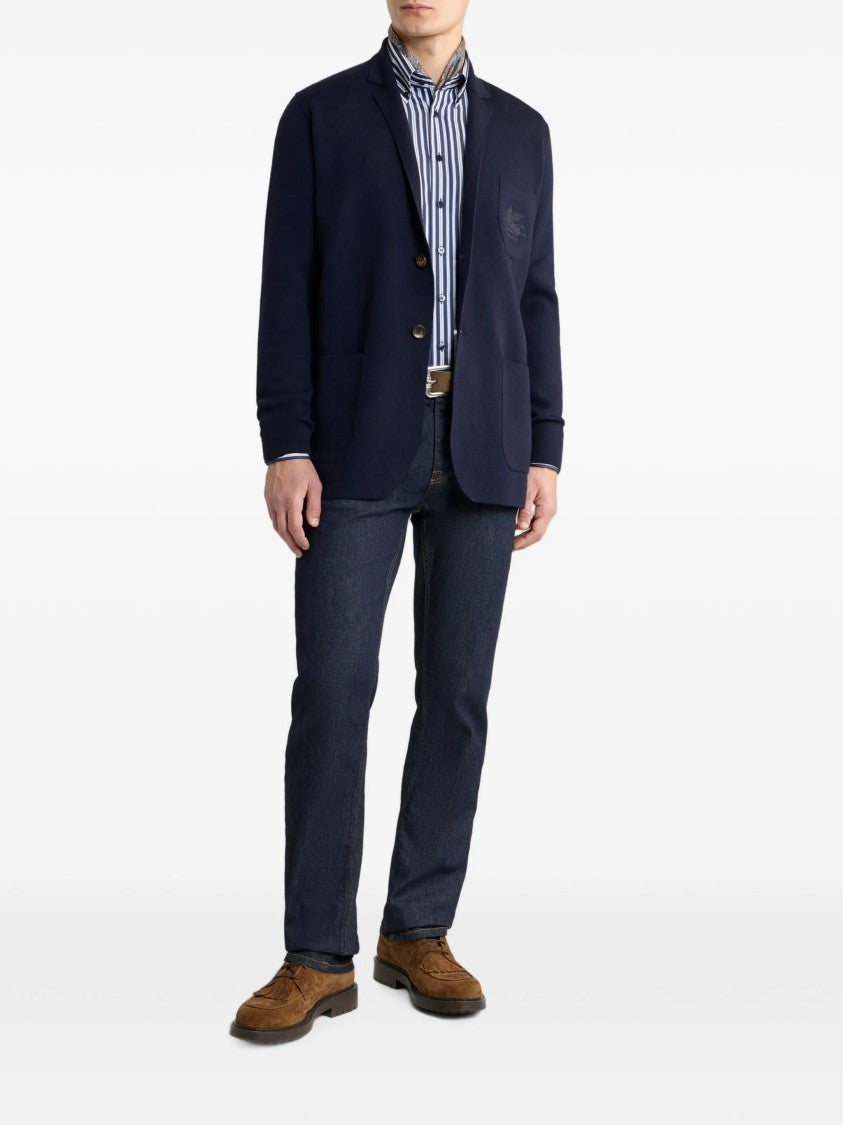 Etro Knitted Sport Jacket With Classic Blazer Silhouette