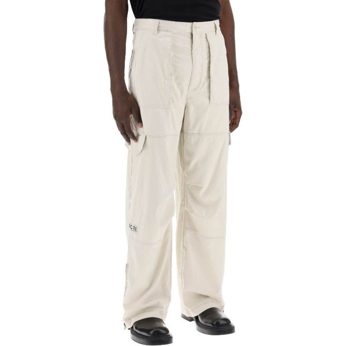Acne Studios Beige Cargo Pants With Wide Leg Design