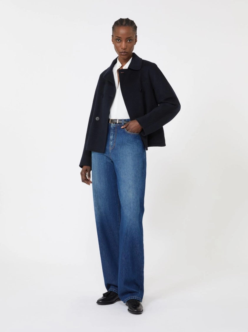 Max Mara Long-Sleeved Blouse With Gathered Sleeves And Stand Collar