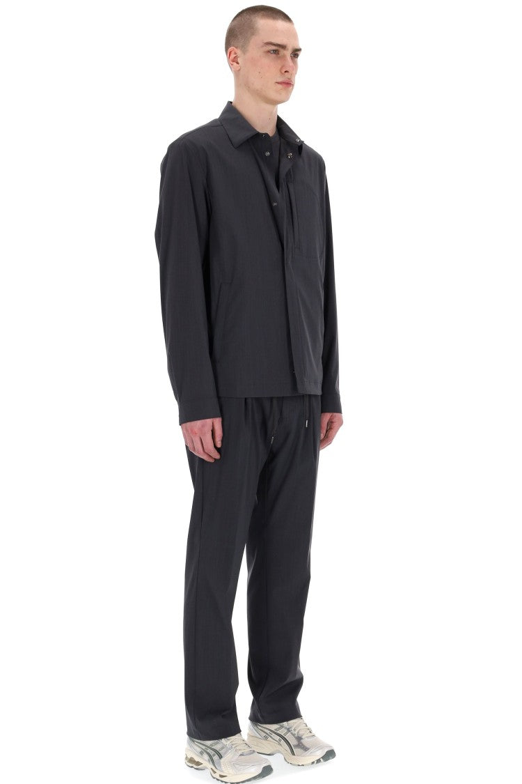 Herno Technical Wool Shirt Collar Jacket