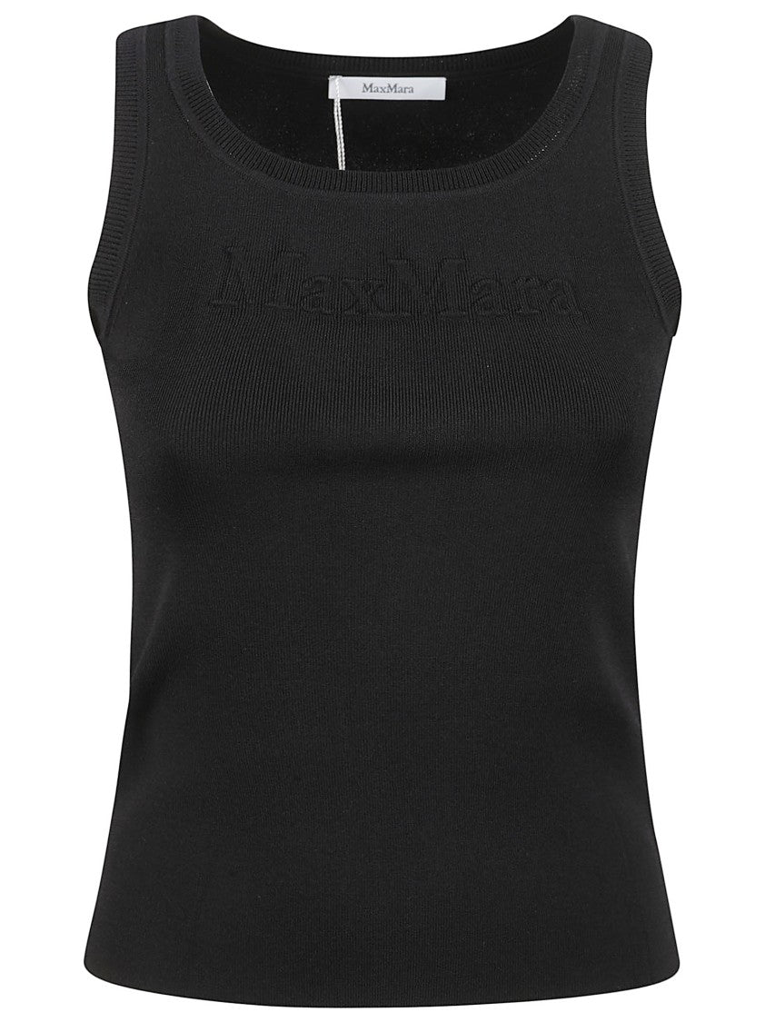 Max Mara Fitted Sleeveless Top With Ribbed Texture