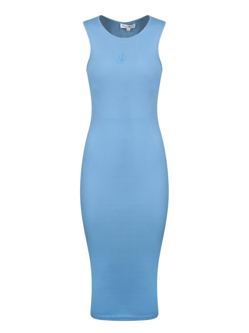 J. W. Anderson Sleeveless Body-Hugging Cotton Midi Dress