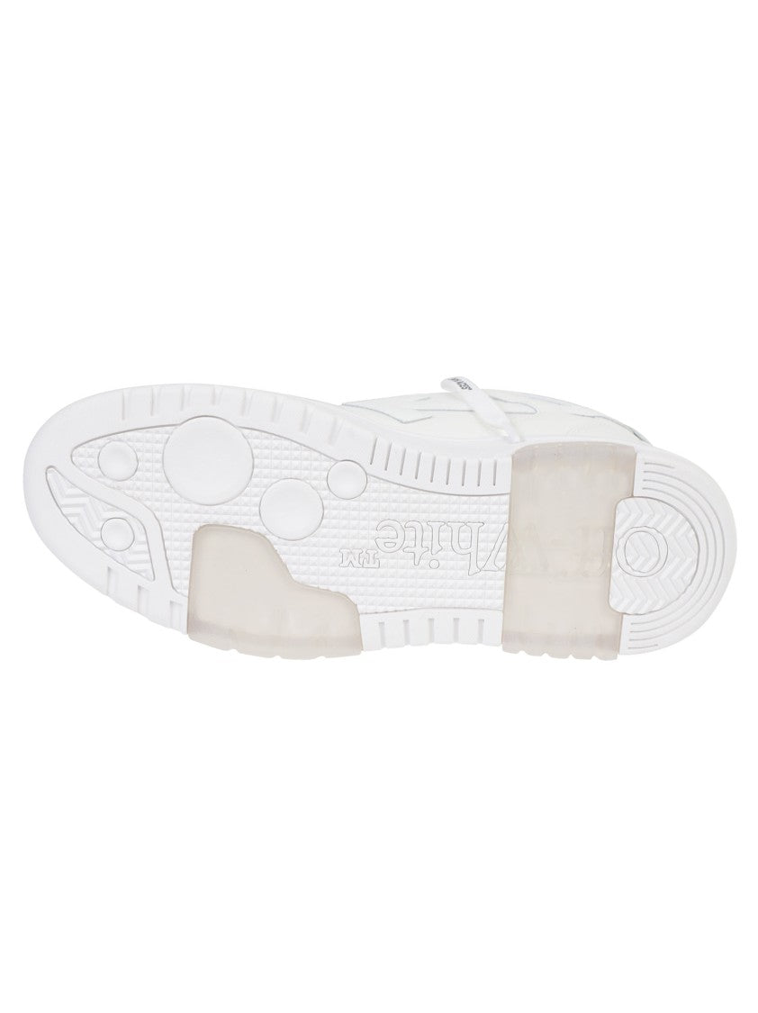 Off-White Out Of Office For Walking Graffiti Low-Top Leather Sneakers