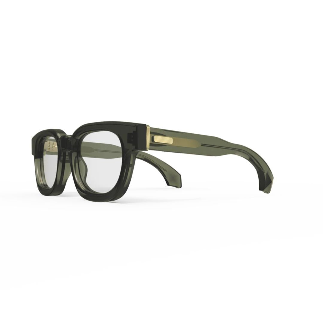 Pugnale L485 V Funky Translucent Dark Green Chunky Acetate Sunglasses