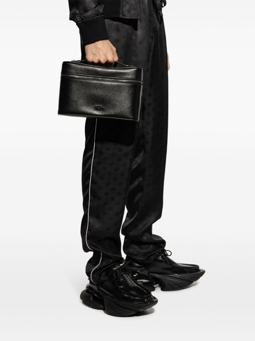 Dolce & Gabbana Structured Black Bag With Top Handle And Zip Closure