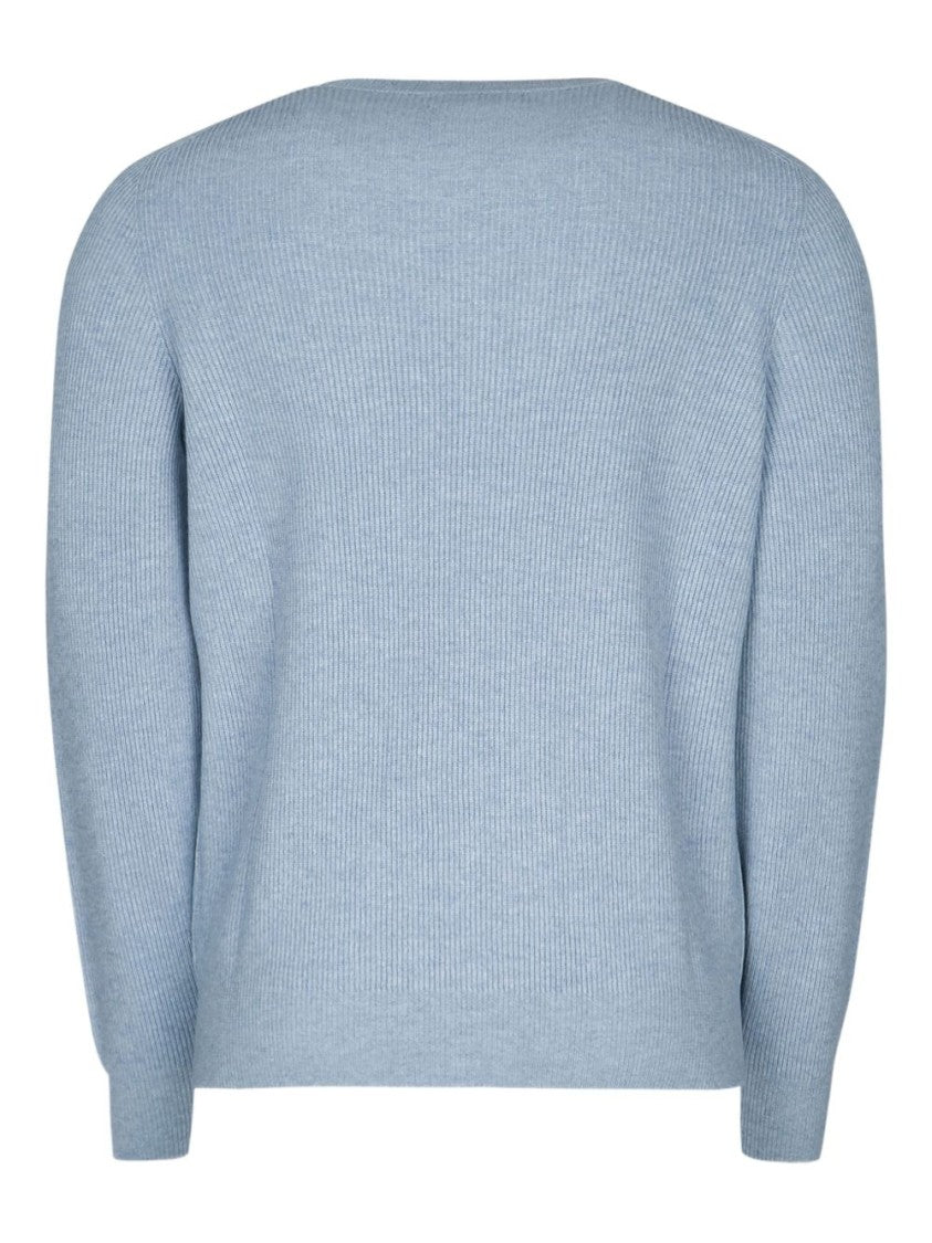Brunello Cucinelli Ribbed Knit Sweater With Classic Crew Neck And Long Sleeves
