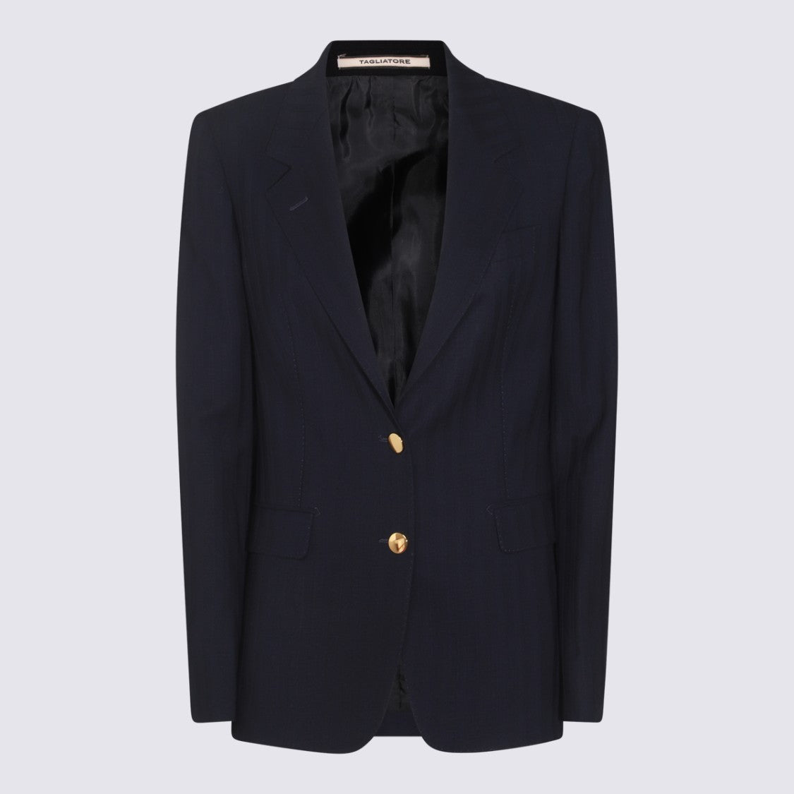 Tagliatore Tailored Black Suit With Structured Blazer And Slim-Fit Trousers