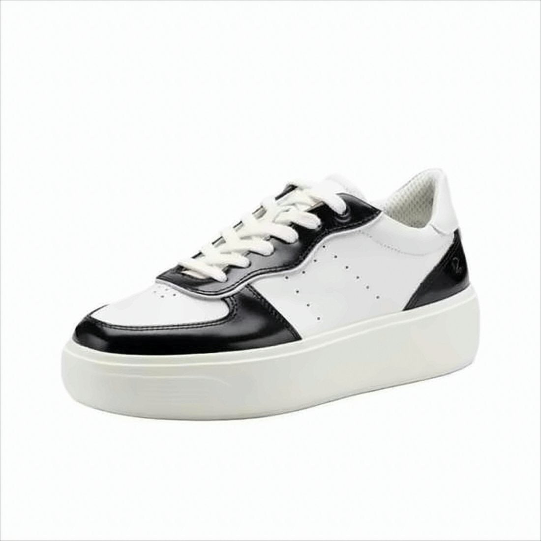 Ecco Sleek Platform Sneakers With Cowhide Upper