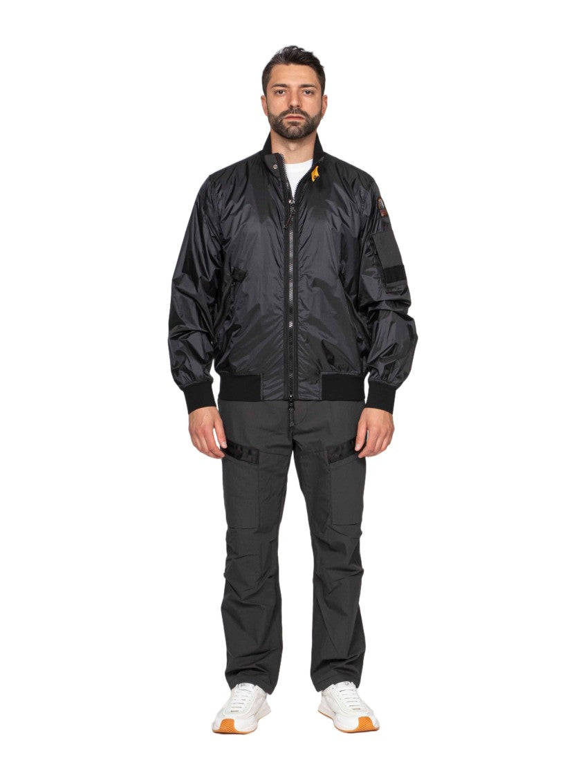 Pjs Parajumpers Crofton Black Stand-Up Collar Bomber Jacket