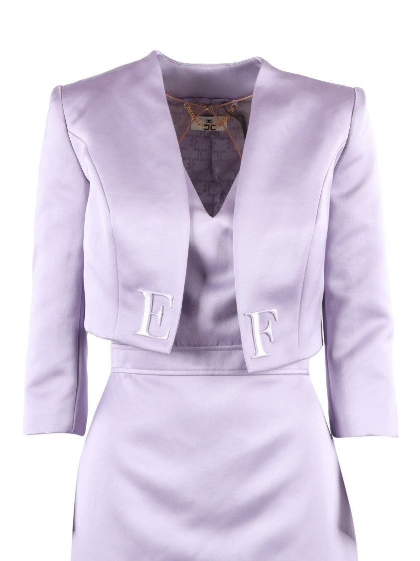 Elisabetta Franchi Sleeveless Mini Dress Jacket Set
