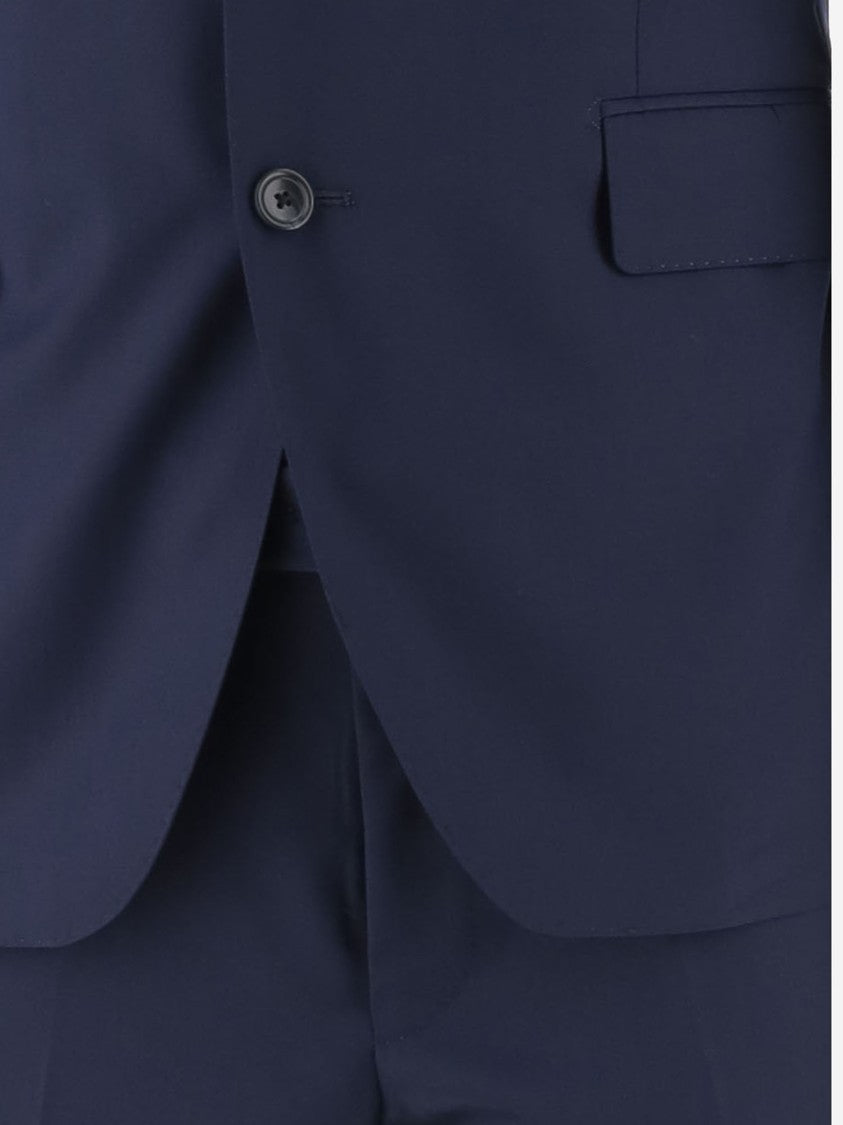 Tagliatore Navy Wool Suit With Tailored Fit