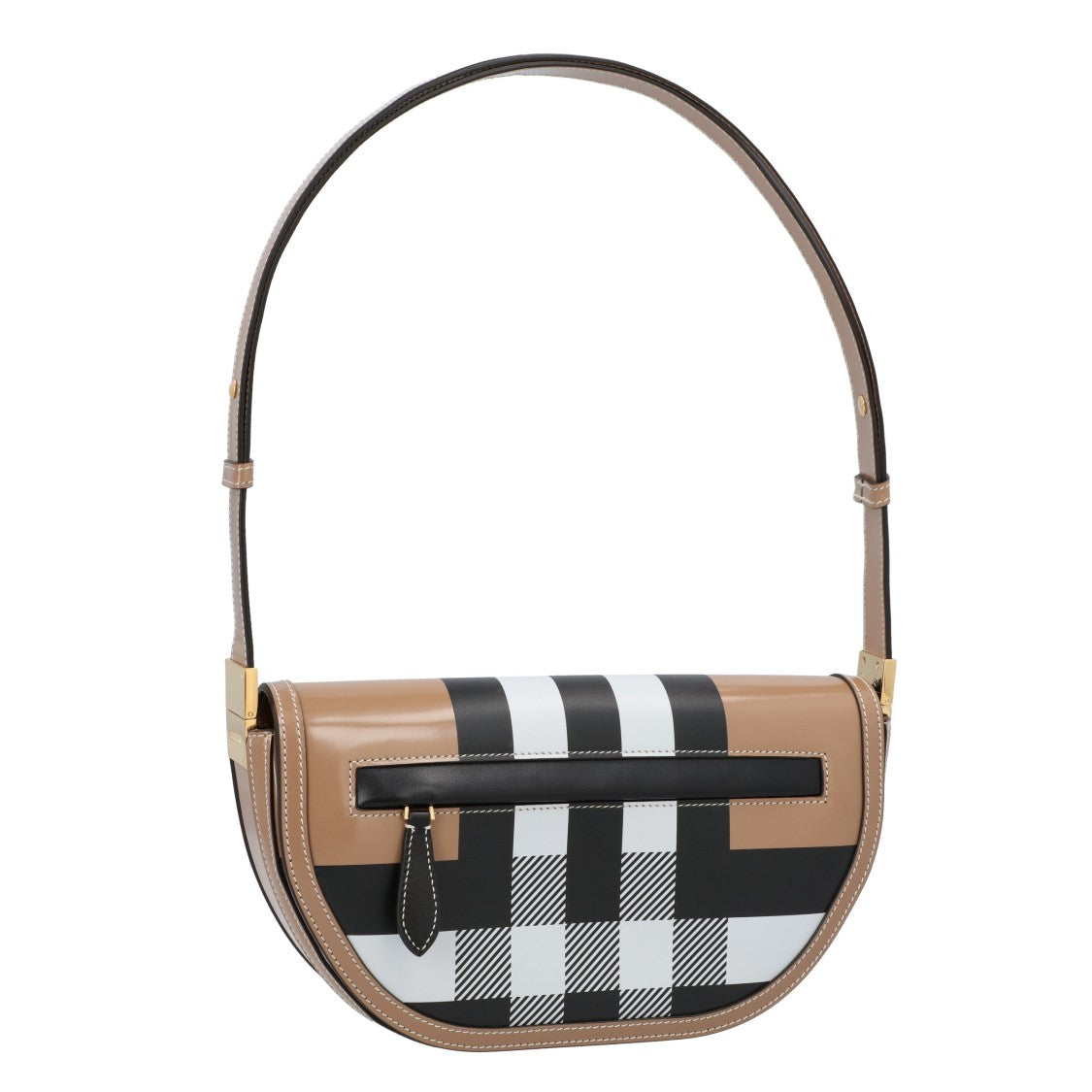 Burberry Small Check Brown Shoulder Bag