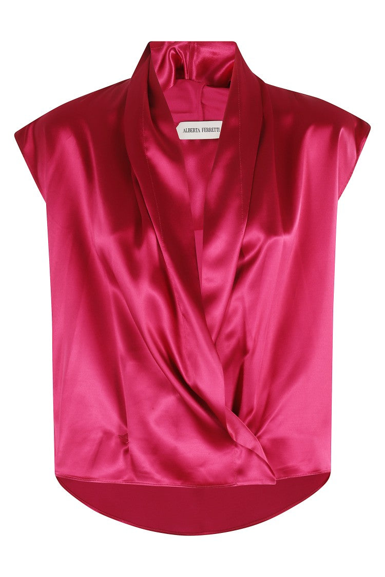 Alberta Ferretti Shiny Satin Shirt