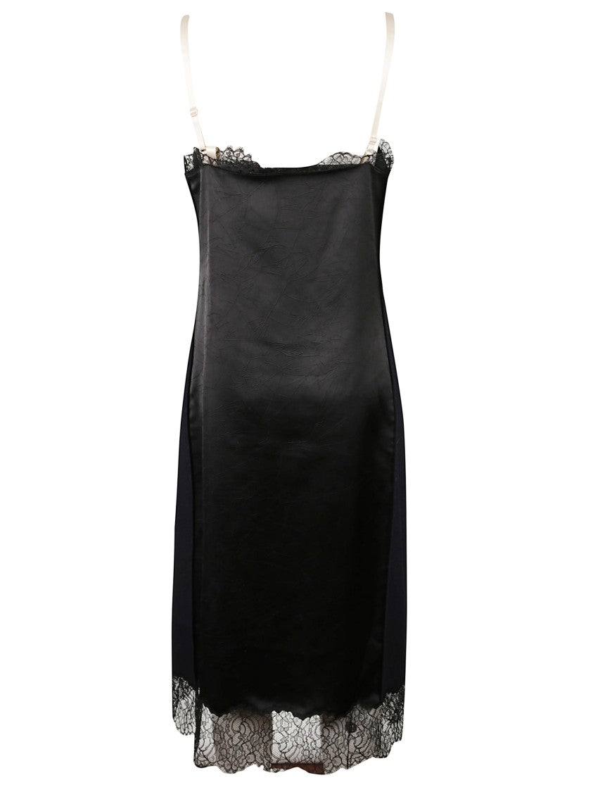 Carven Wool Flannel Lingerie Dress With Satin Back