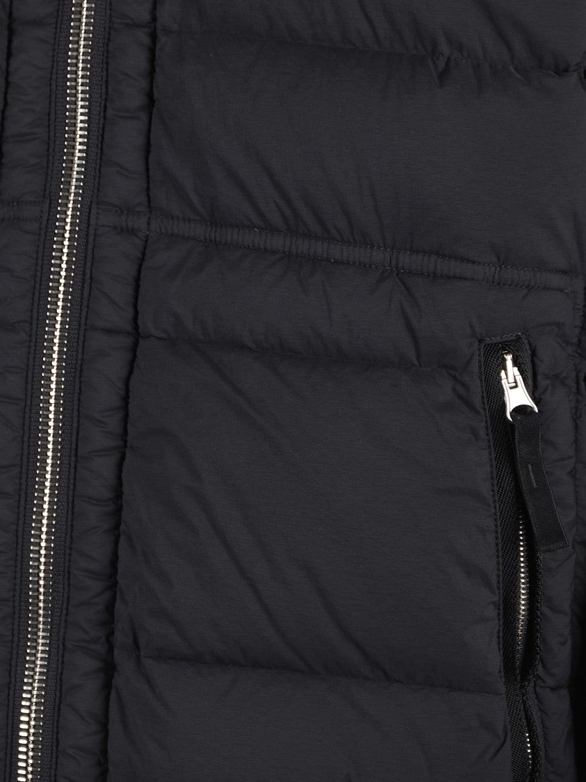 Stone Island Horizontal Quilted Black Puffer Jacket