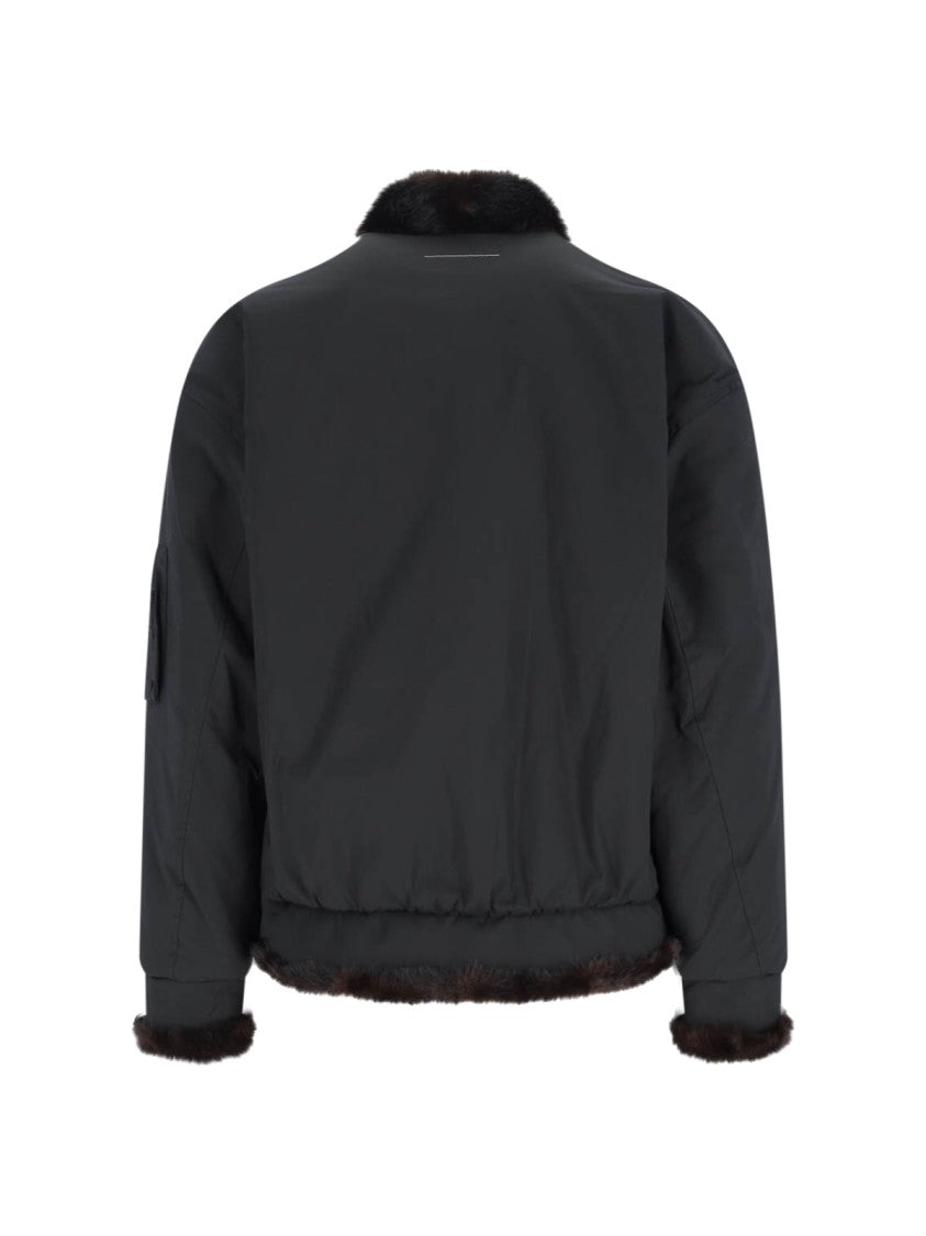 Mm6 By Maison Margiela Minimalist Black Jacket With Clean Silhouette
