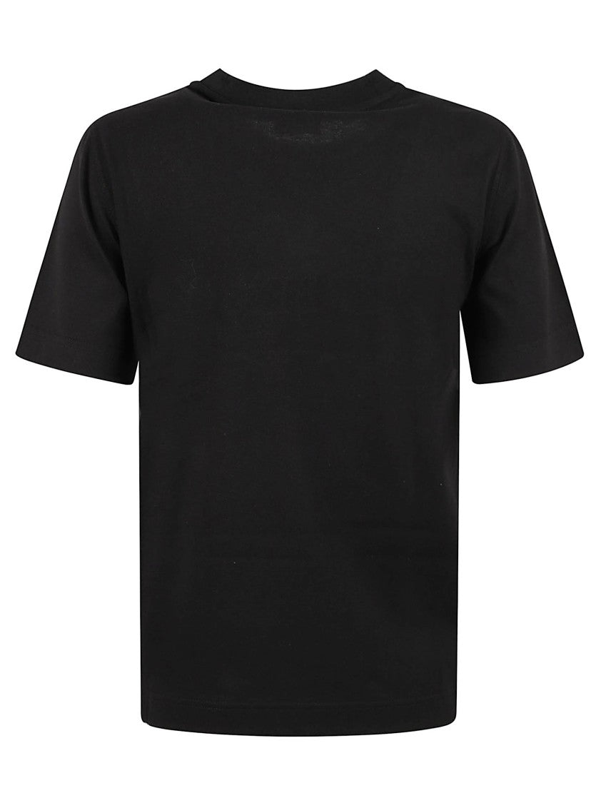 Burberry Black T-Shirt With Check Motif