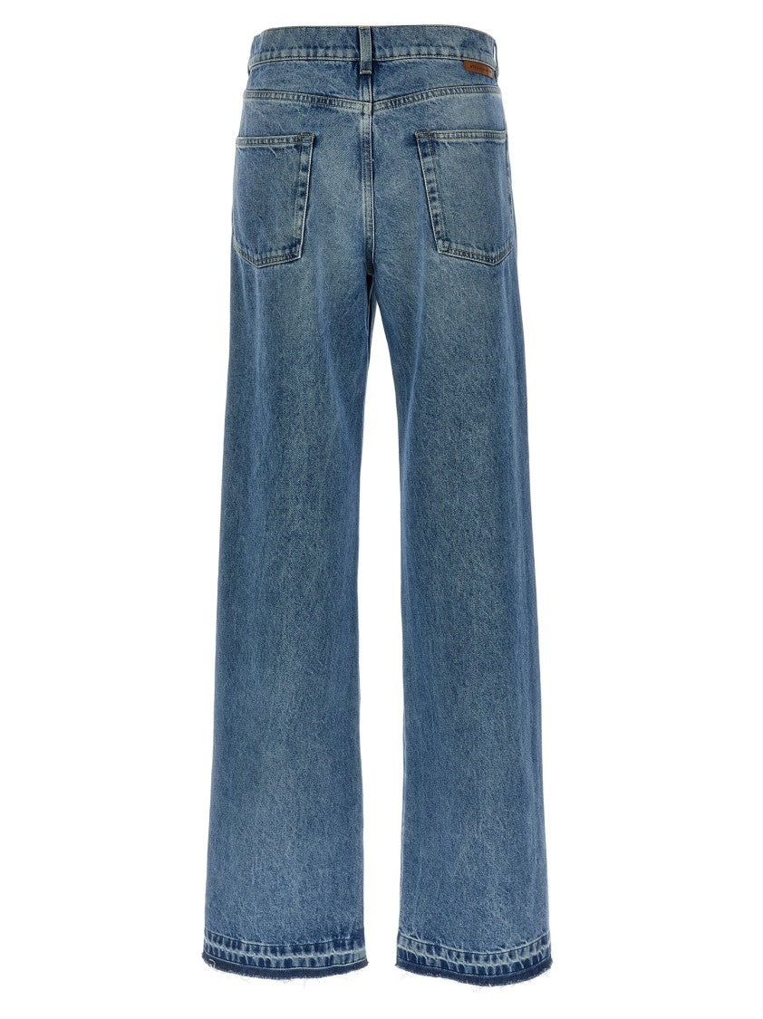 Stella Mccartney Two-Tone High-Waisted Denim Jeans