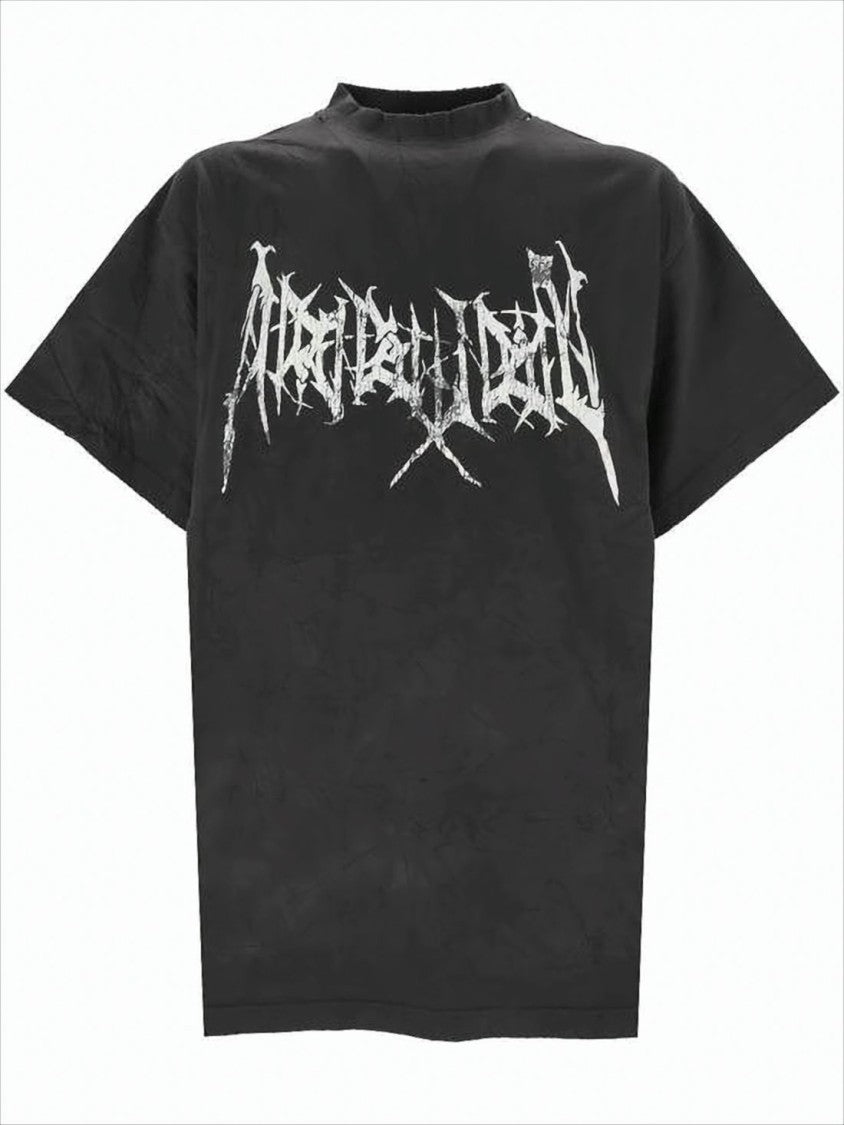 Balenciaga Black Short-Sleeve Cotton T-Shirt