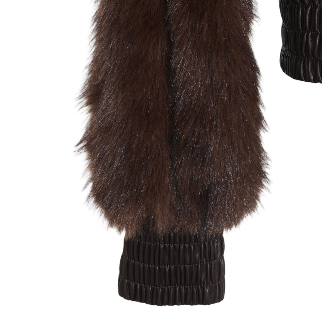 Zimmermann Short Dark Brown Fur Coat With Gold-Toned Hardware