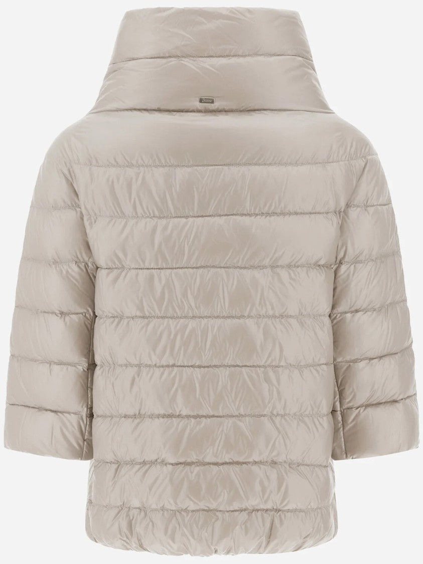 Herno Ultralight Oversized Puffer Coat With Snap Button Closure