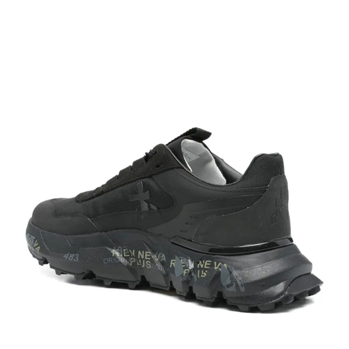 Premiata Black Tpu Rugged Sole Low-Top Sneakers
