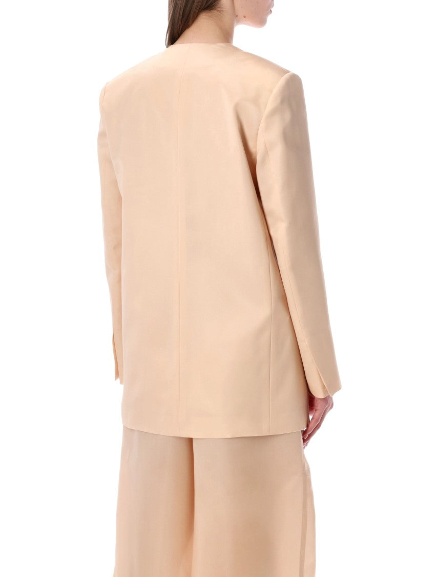 Alberta Ferretti Double-Breasted Silk Organza Jacket