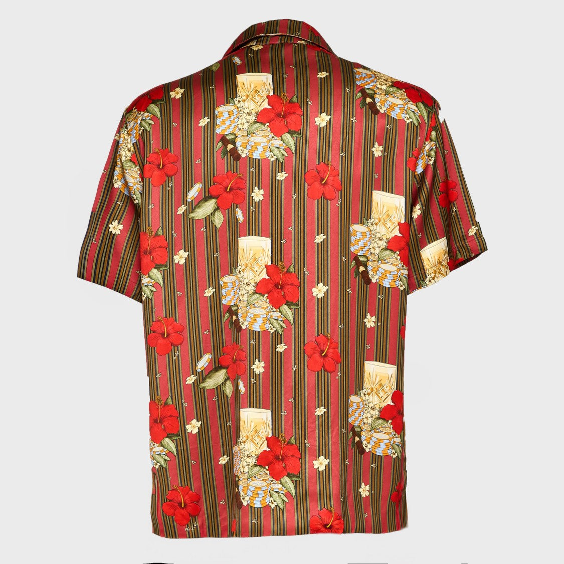 Drôle De Monsieur Hibiscus Club Bowling Patterned Shirt