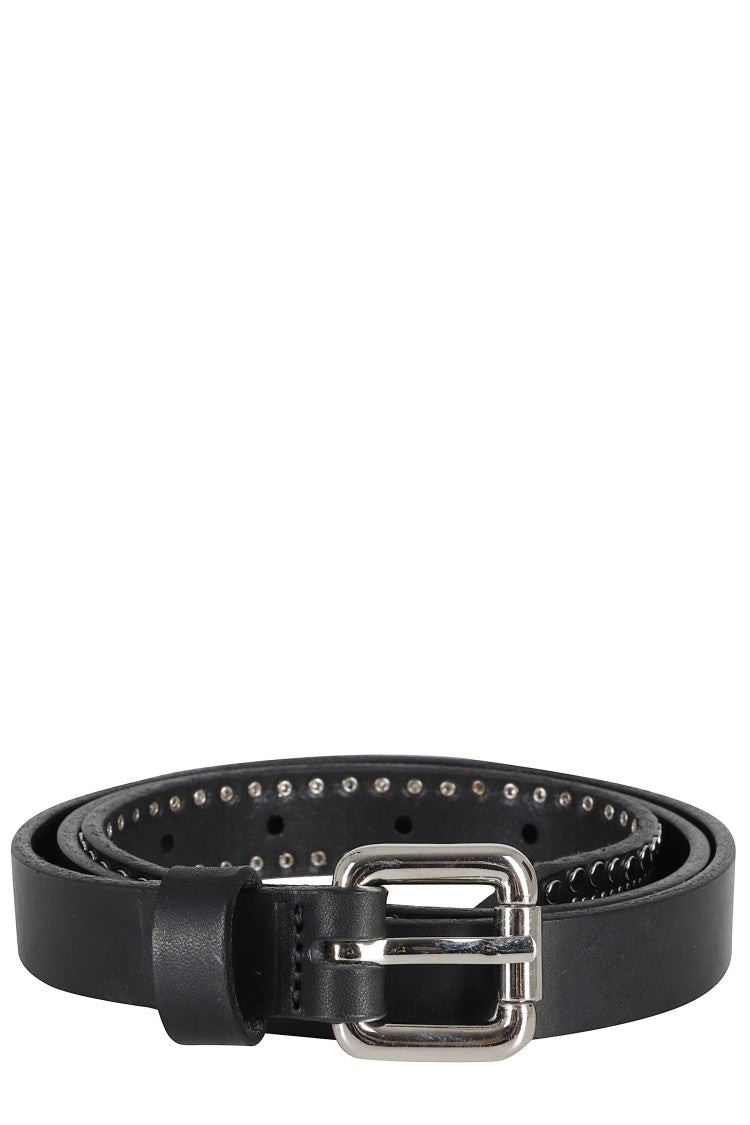 Tela Black Rick Studded Leather Belt