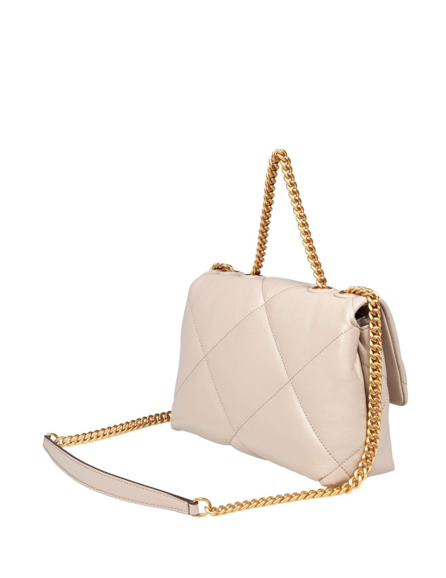 Tory Burch Kira Small Diamond Quilted Bag In Light Stone