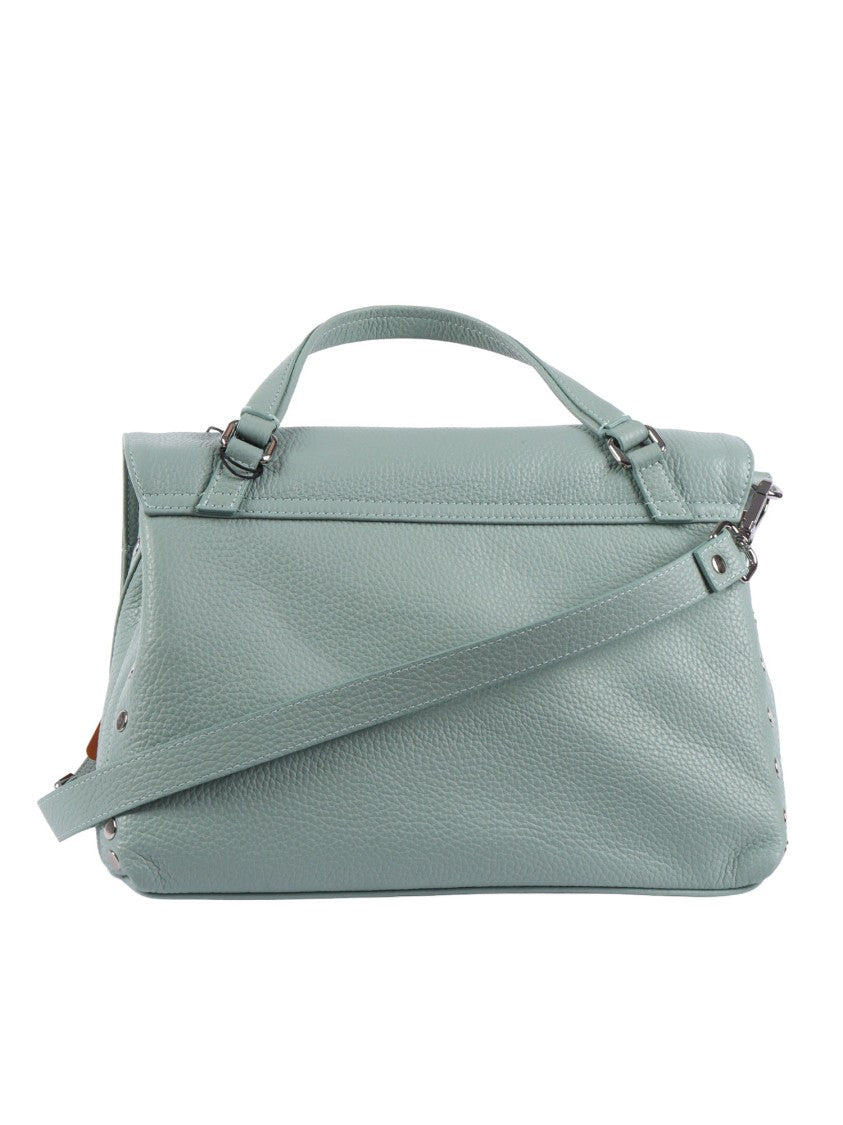 Zanellato Srl Green Piperita Daily Pebbled Leather Handbag