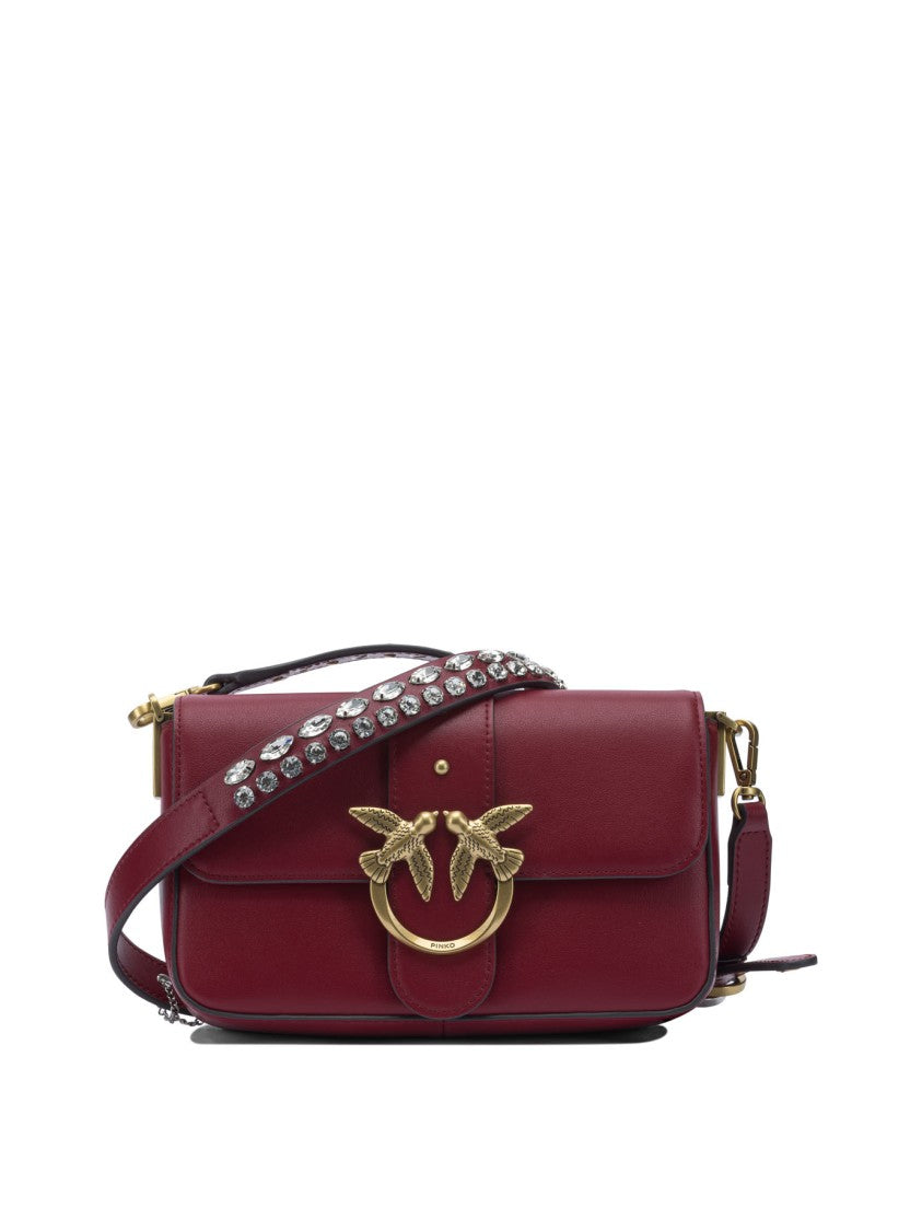 Pinko Red Leather Shoulder Bag