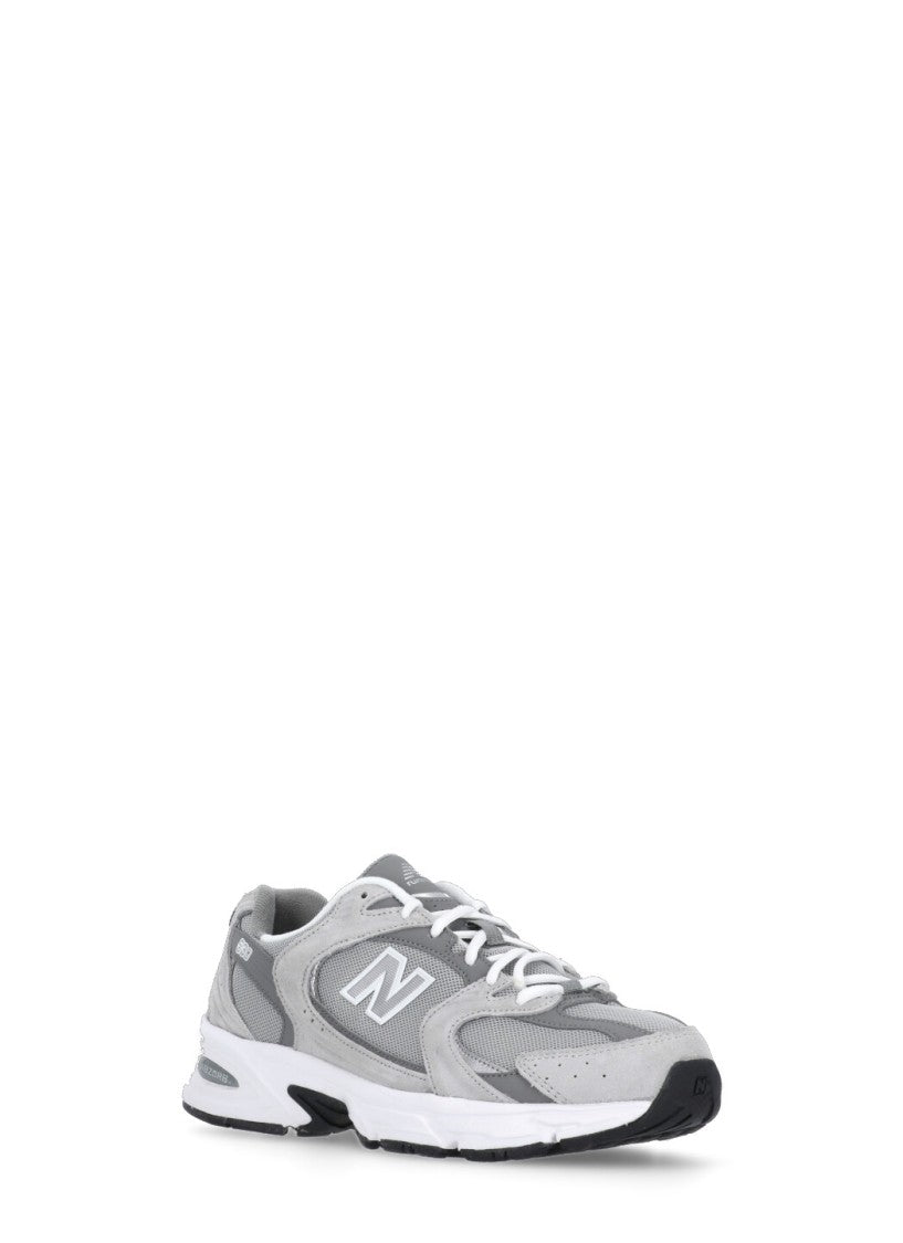 New Balance Grey Leather And Fabric Sneakers With Abzorb Cushioning