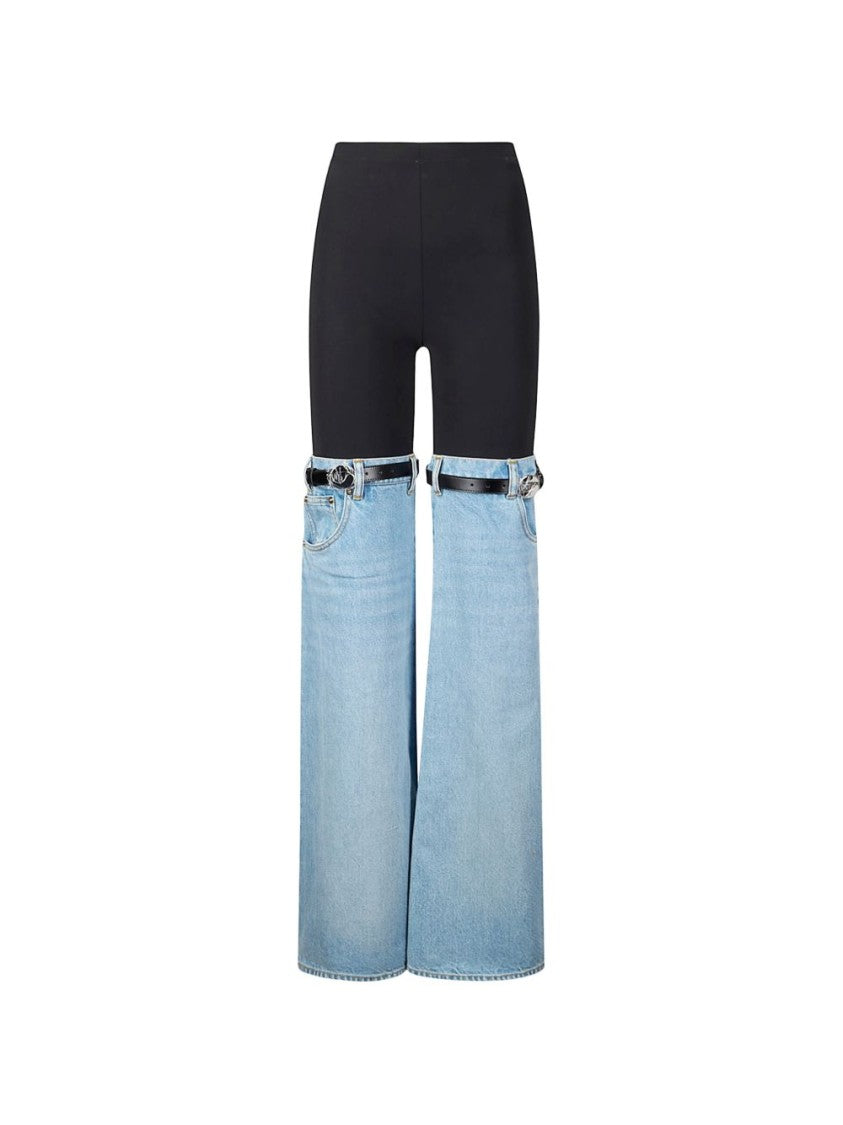 Coperni Straight Leg Pants With Denim Inserts
