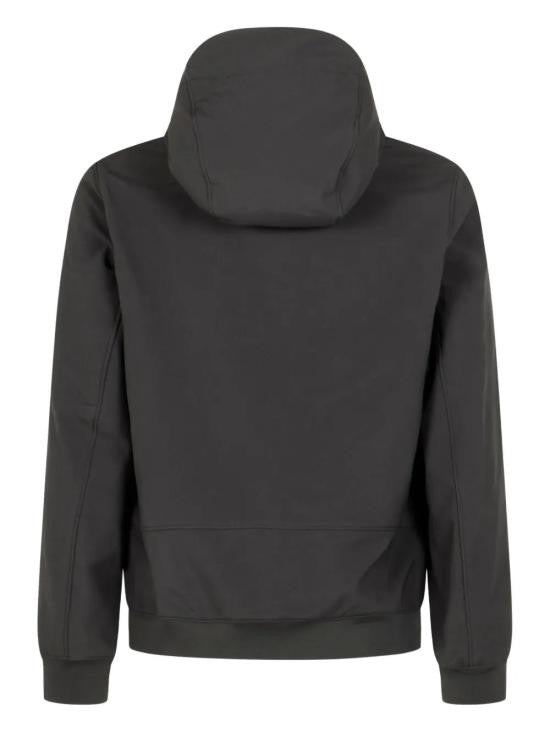 C.P. Company Fitted Black Jacket With Hood And Zip Pockets